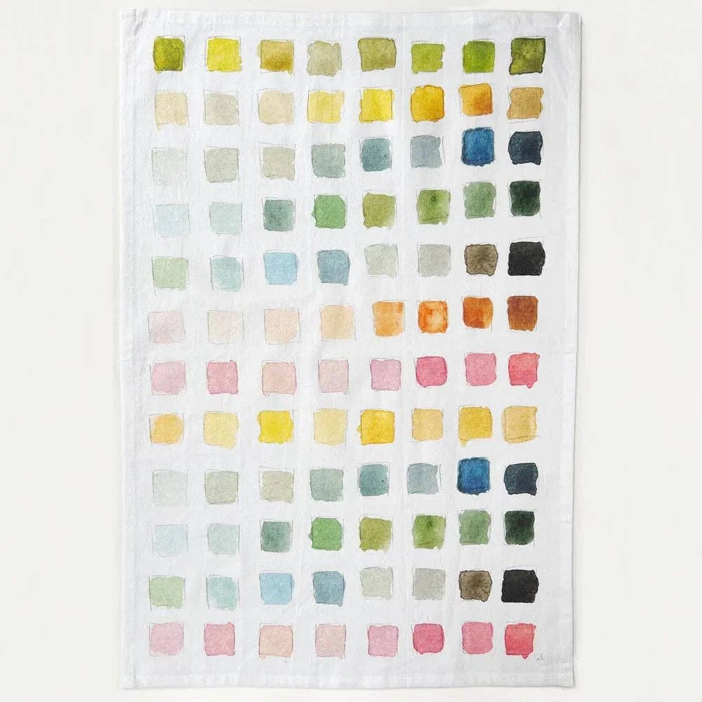 Paint swatch cotton flour sack tea towel
