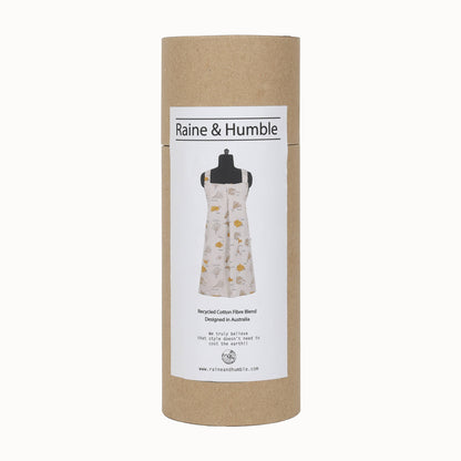 Apron Long Pinafore Herbs Mustard