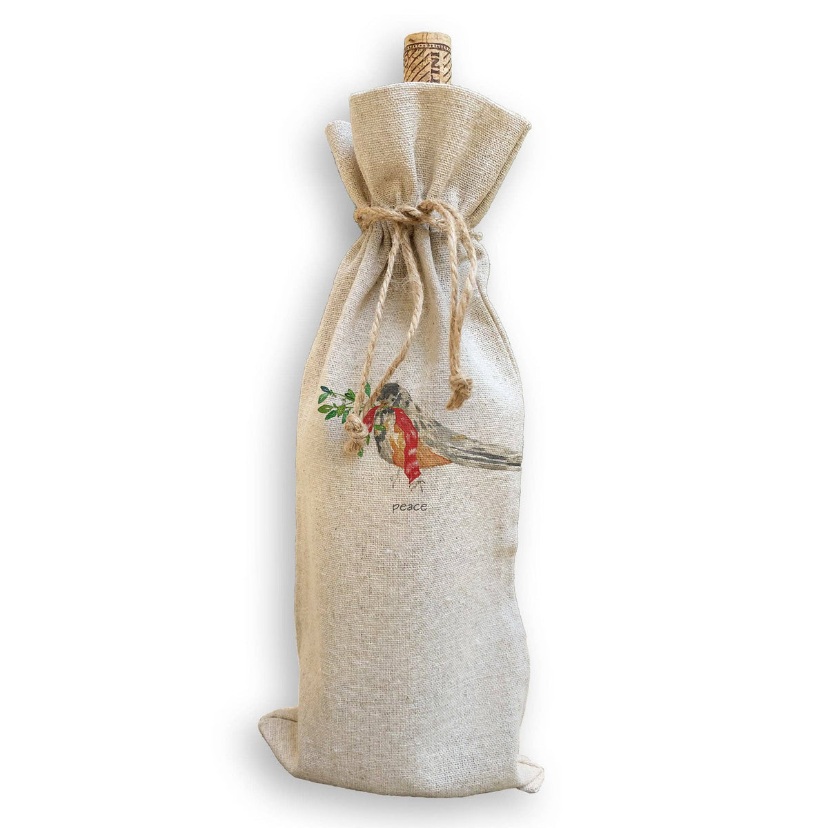 Winter Bird Wine Gift Bag