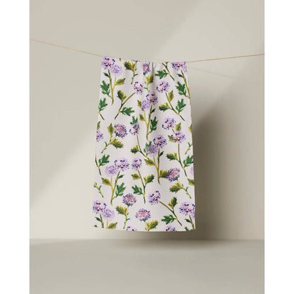 Blooming Thistle Geometry Bar Towel