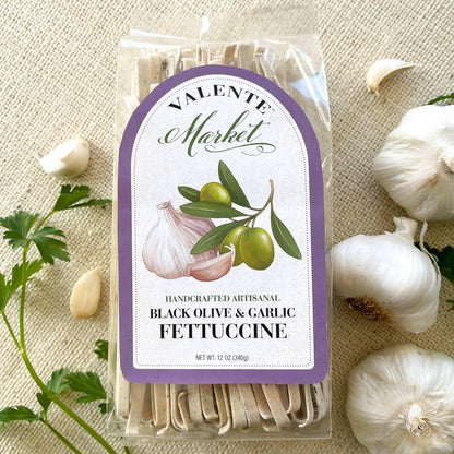 Black Olive and Garlic Fettuccine