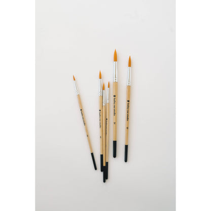 Round Tip Watercolor Brush Set -- 6 piece