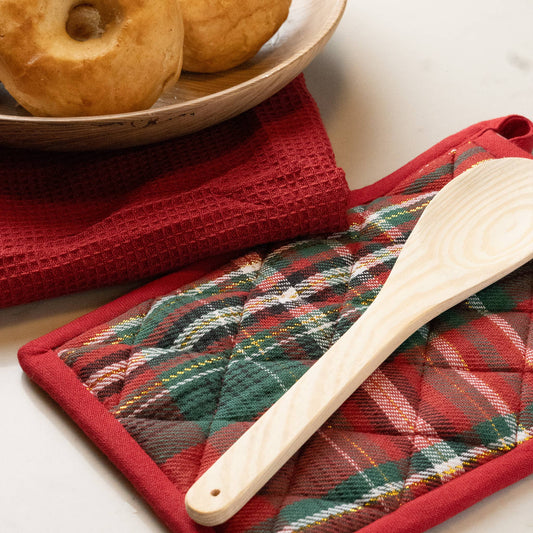 3 Piece Christmas Holiday Plaid Kitchen Set