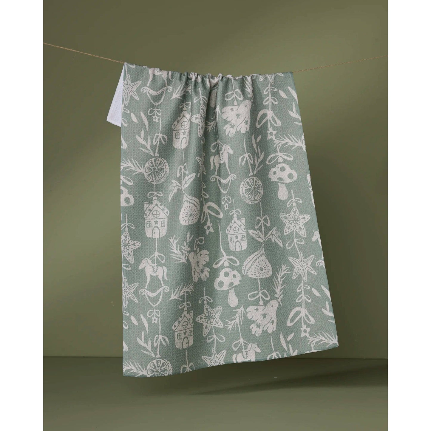 Cozy Ornaments Tea Towel