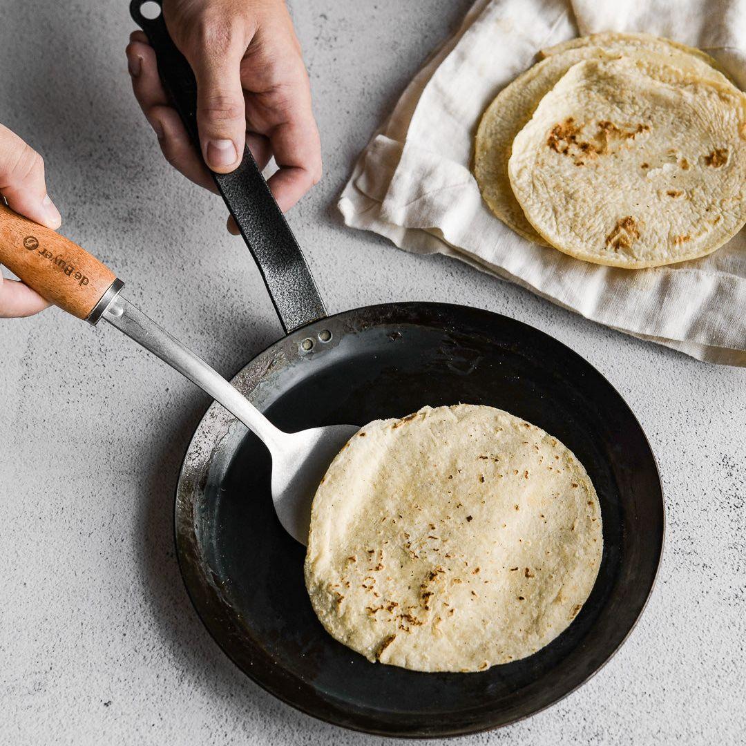 Blue Carbon Steel Crepe & Tortilla Pan