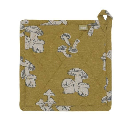 Pot Holder Trivets - Mushroom - Mustard