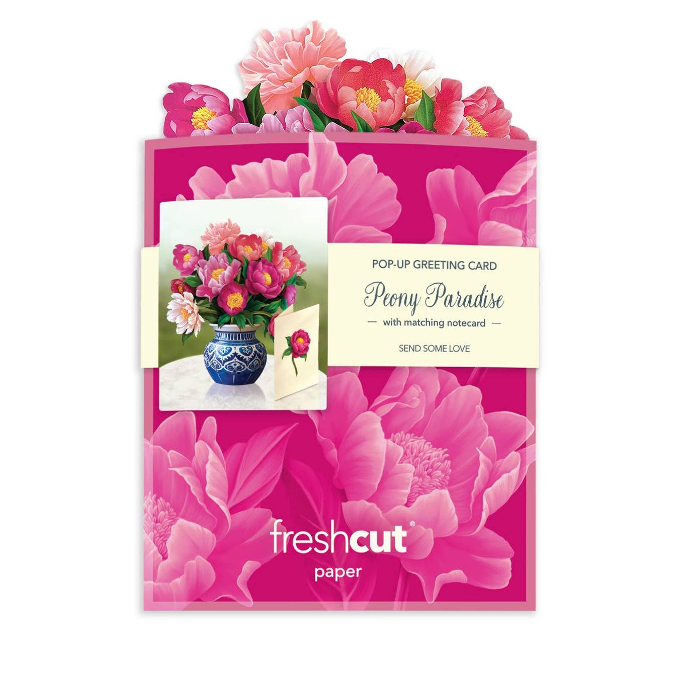 Mini Peony Paradise Pop Up Greeting Card