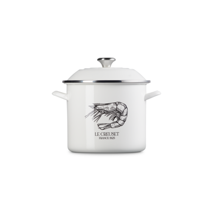 Le Creuset Eos Traditional Stockpot Shrimp 10 Qt White Signature Stainless Steel