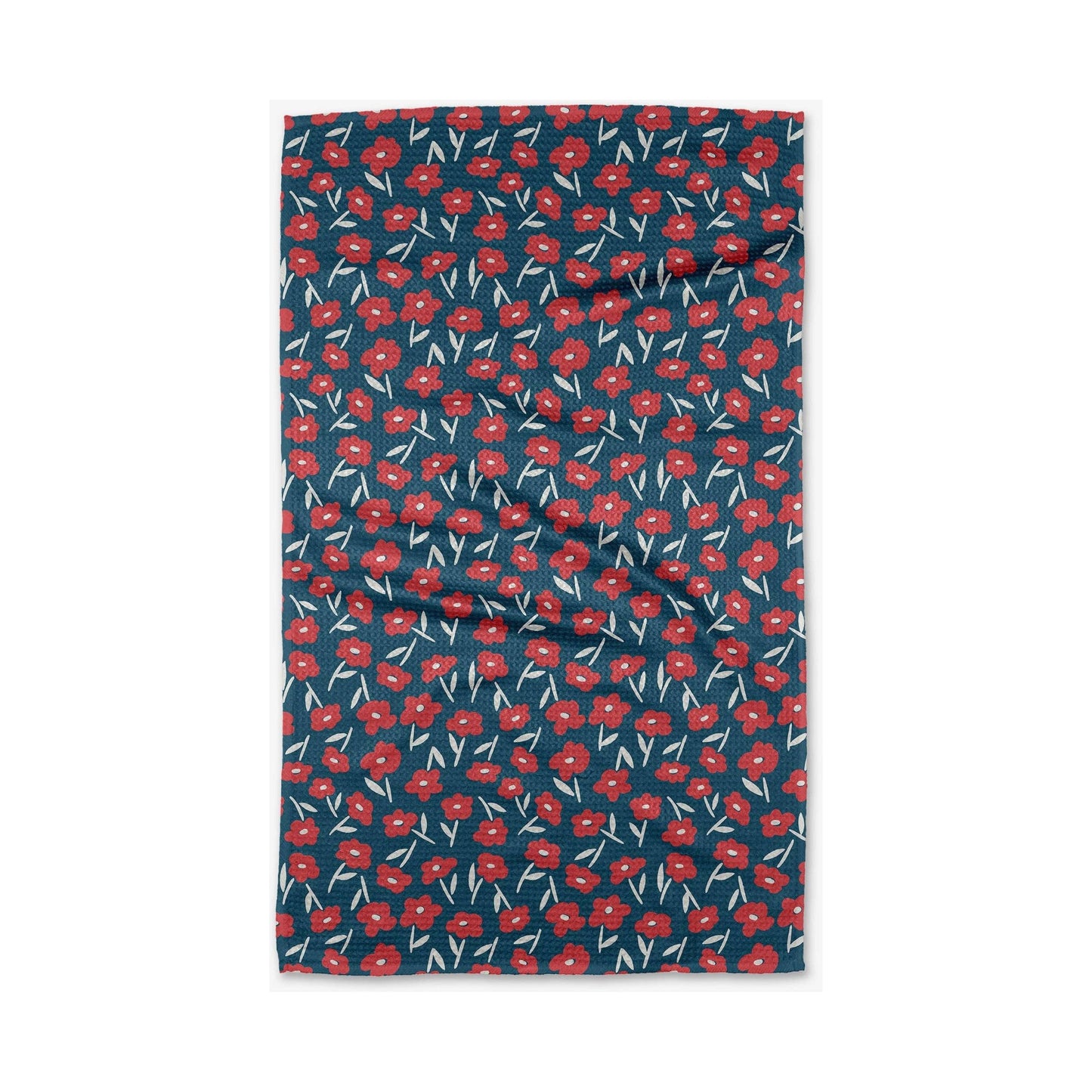 Luca Daisy Red Tea Towel