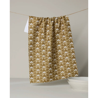 Gilded Bloom Geometry Tea Towel