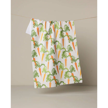 Happy Carrots Geometry Tea Towel