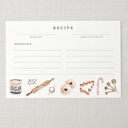 Christmas baking recipe cards