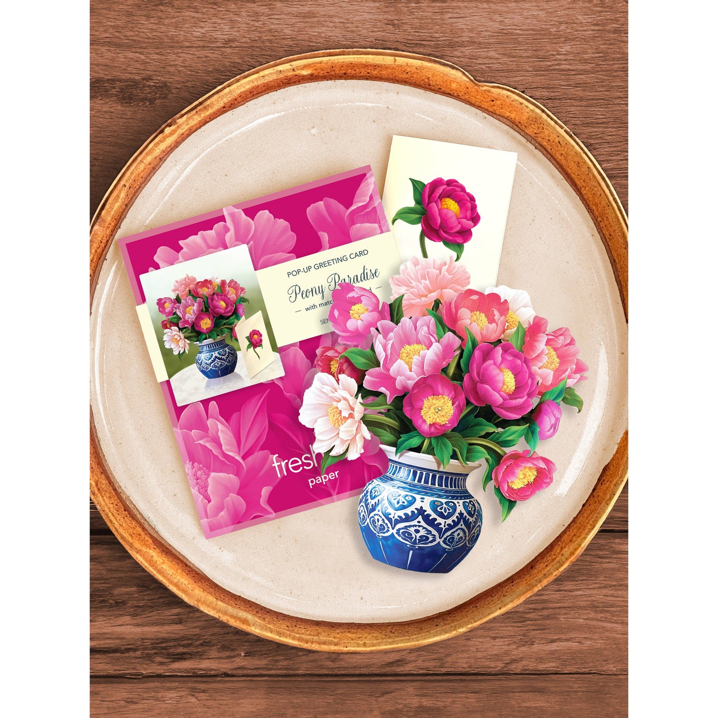 Mini Peony Paradise Pop Up Greeting Card