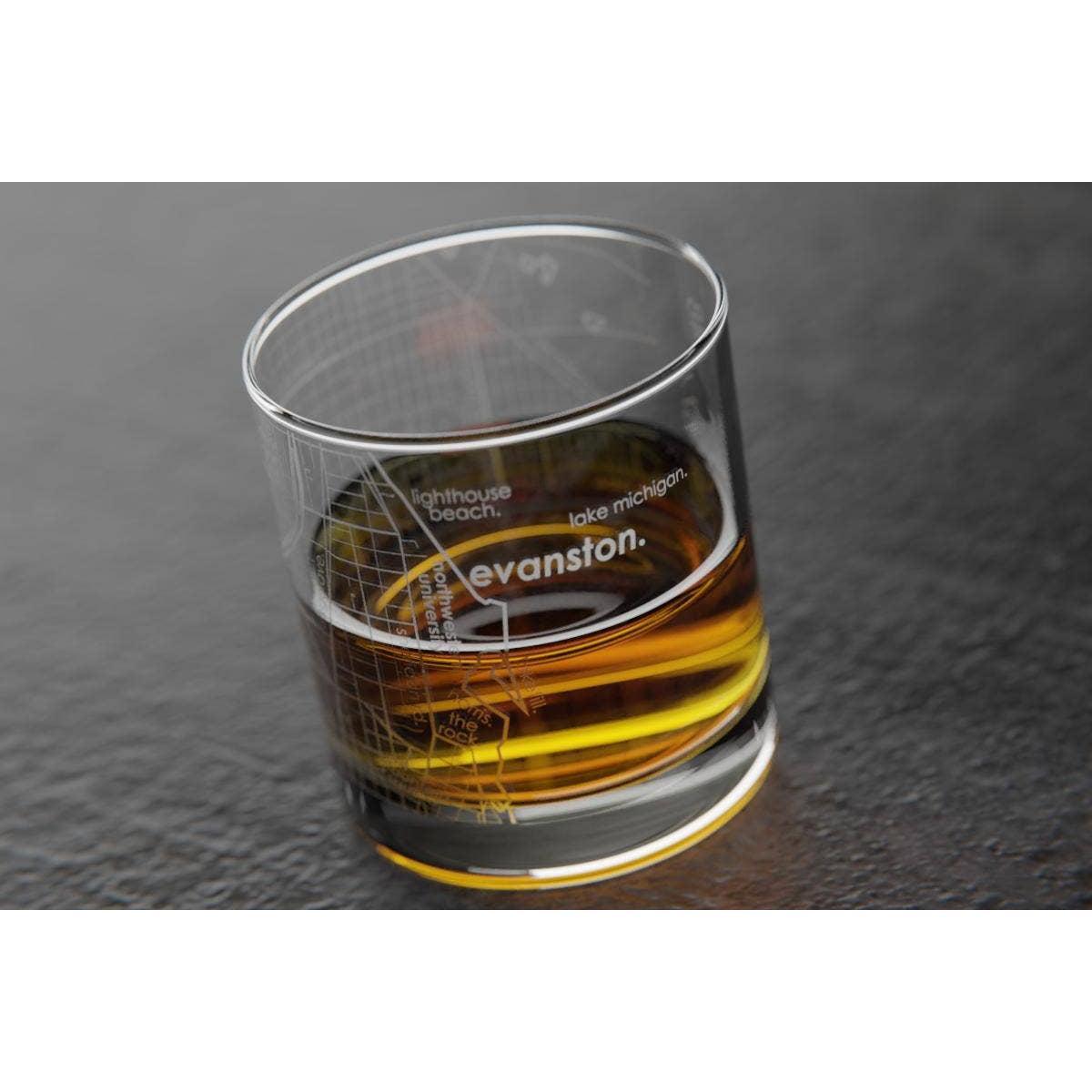 Tallahassee Florida State University College Town Etched Whiskey Rocks Glass - 11 oz