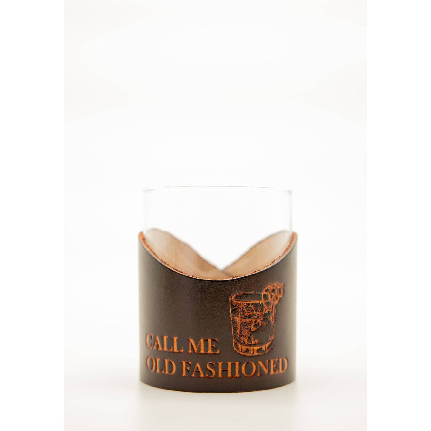 Leather Rocks Glass - "Call Me Old Fashioned"