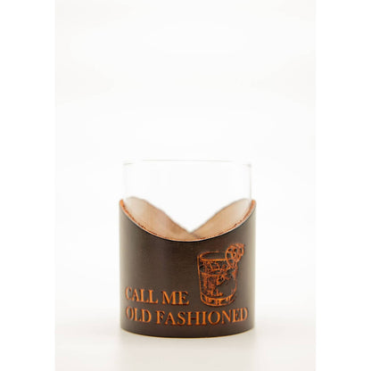 Leather Rocks Glass - "Call Me Old Fashioned"