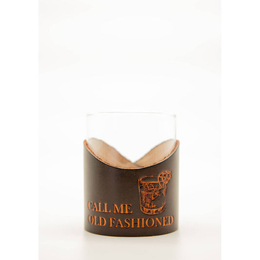 Leather Rocks Glass - "Call Me Old Fashioned"