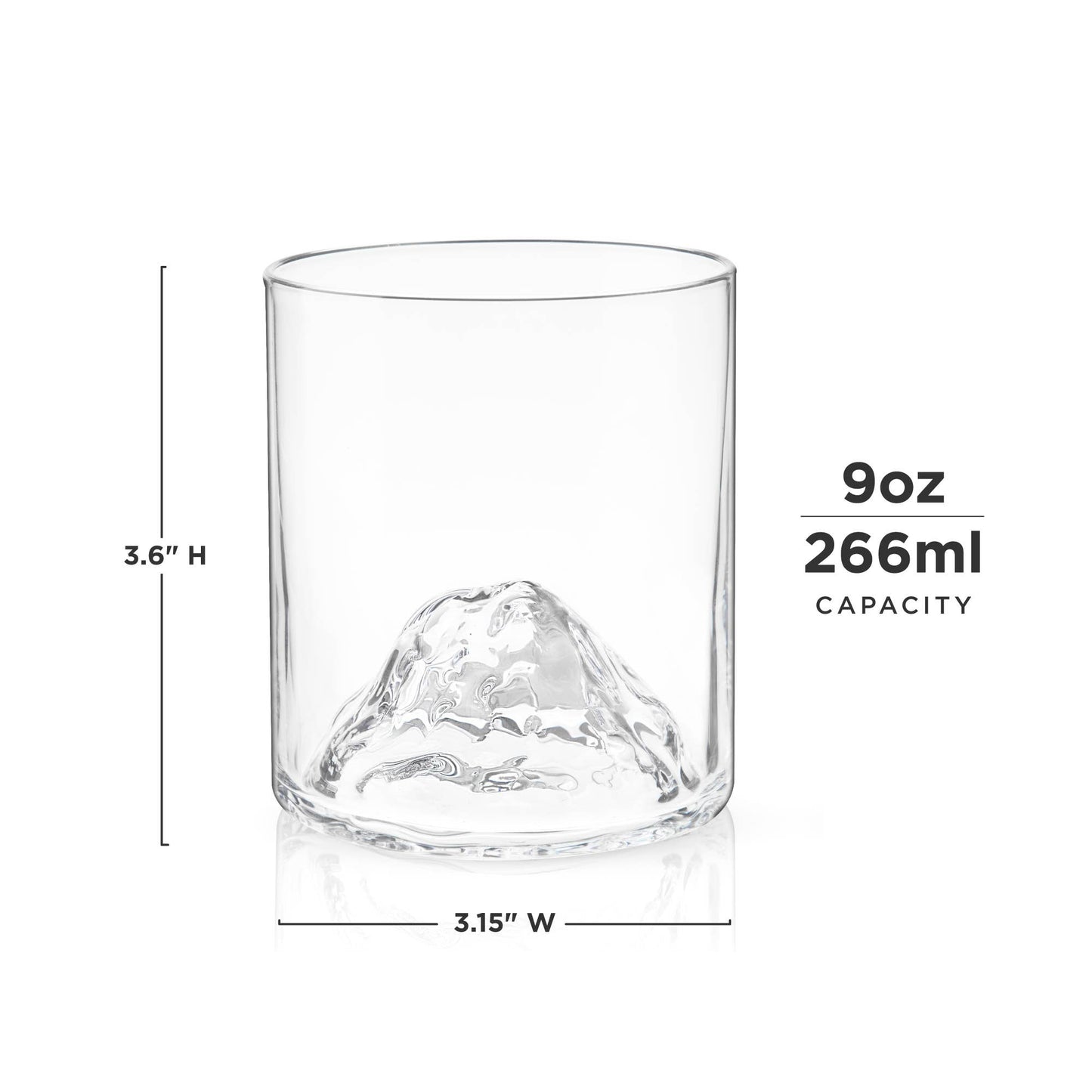 Pacific Northwest Mountain Themed Crystal Tumblers -Set of 2