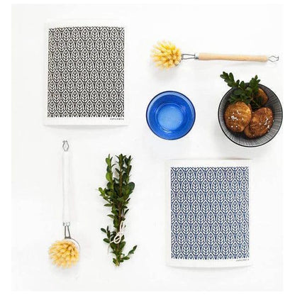 Swedish Dishcloth - Leaves - Blue
