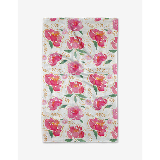 Pink Peony Tea Towel