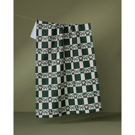 Elf Gingham Tea Towel