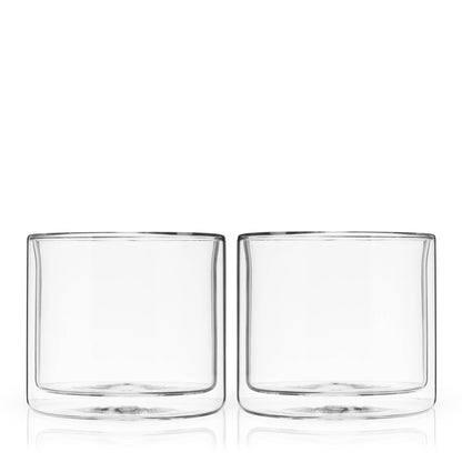 Double Walled Old Fashioned Glasses Set of 2