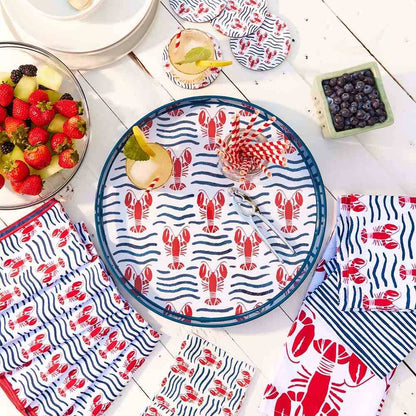 Lobster Waves Paper Cocktail Napkins (Pack of 25)