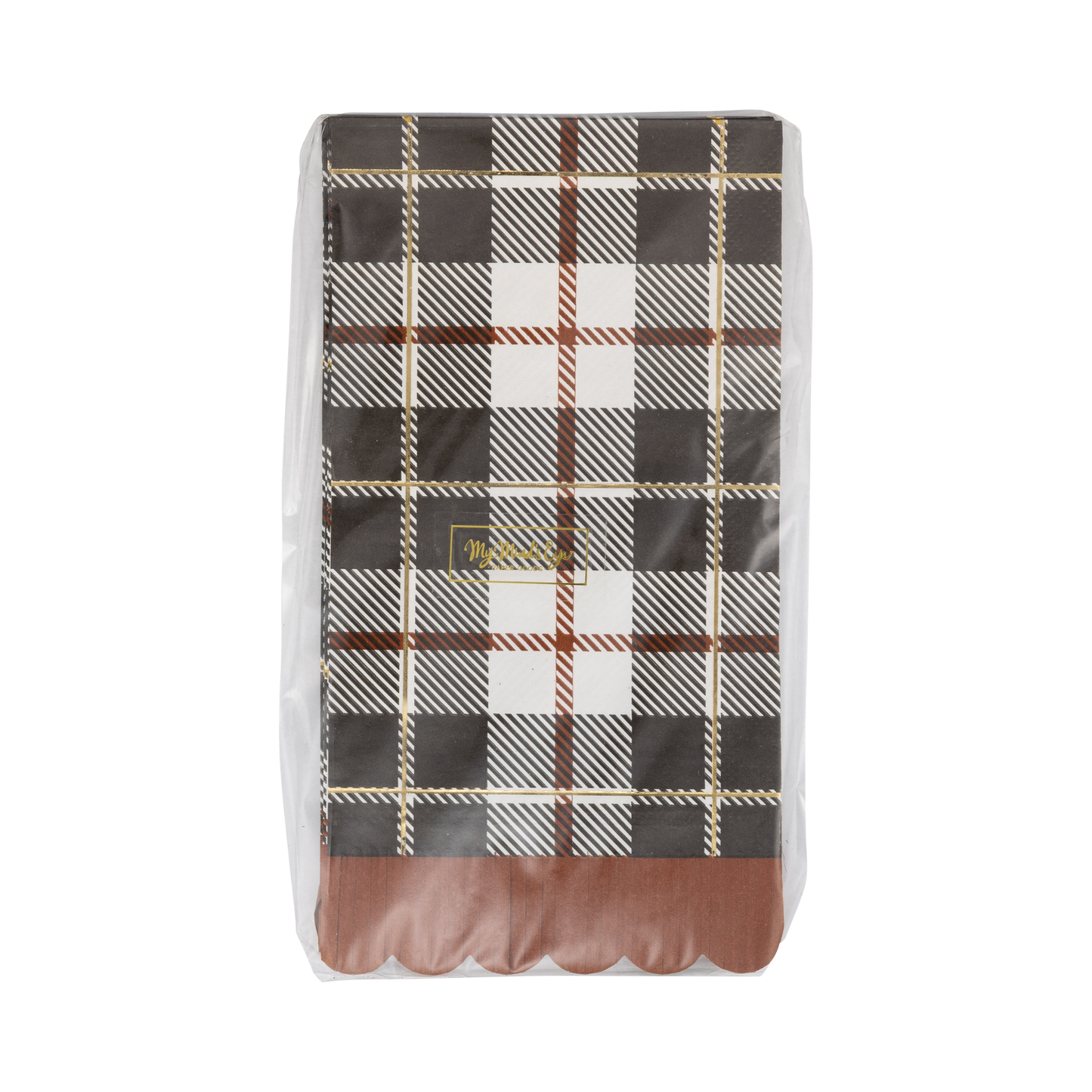 Black Fall Plaid Dinner Napkin