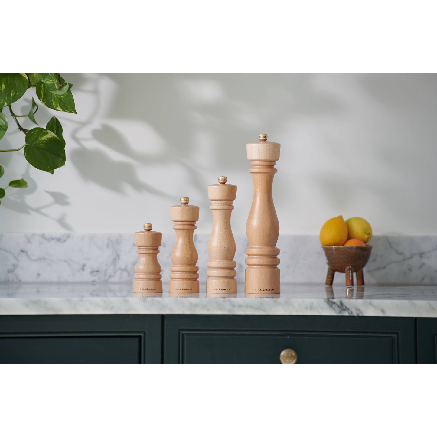 Cole & Mason London Natural Beech Salt & Pepper Mills