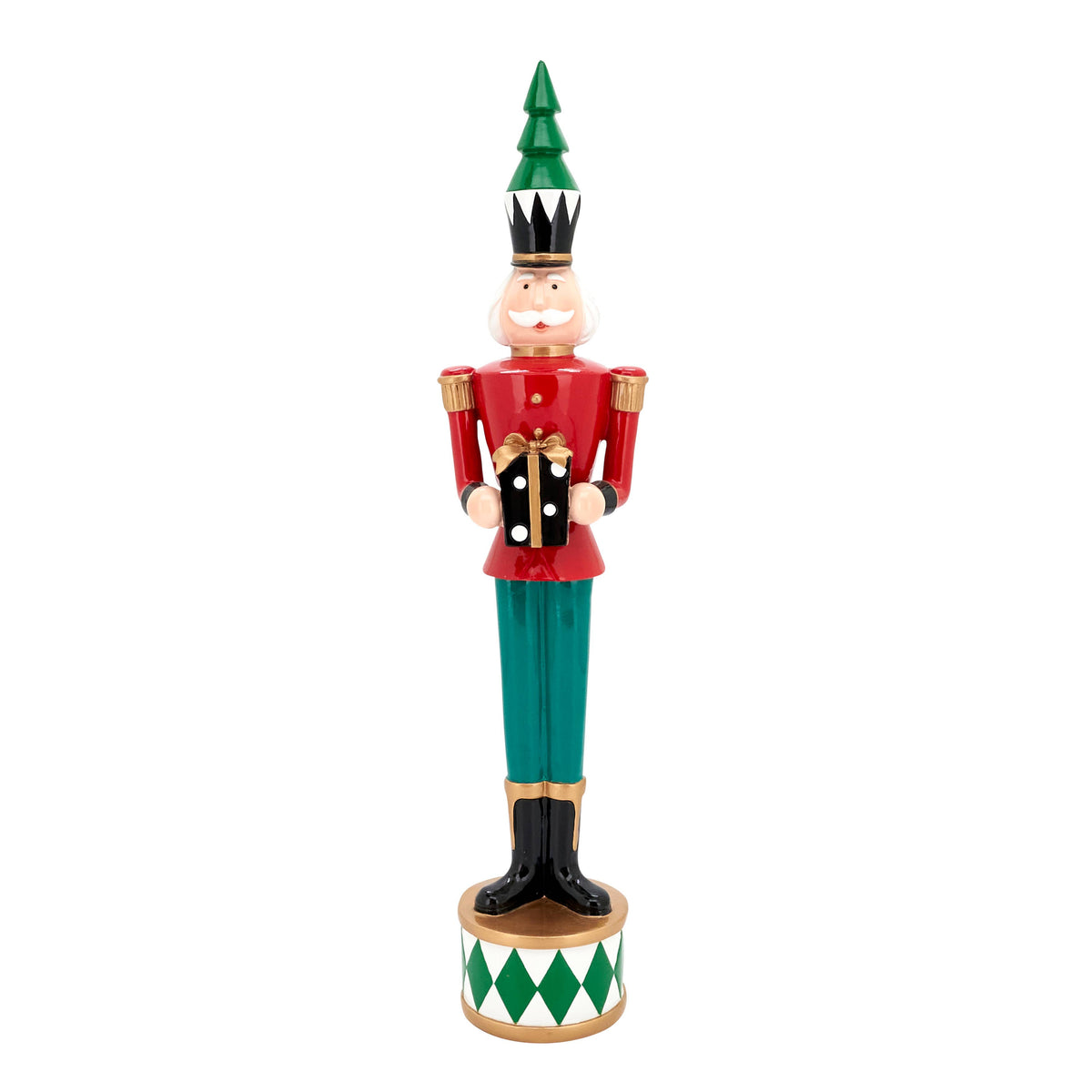 Red& Green Soldier with Gift Figurine