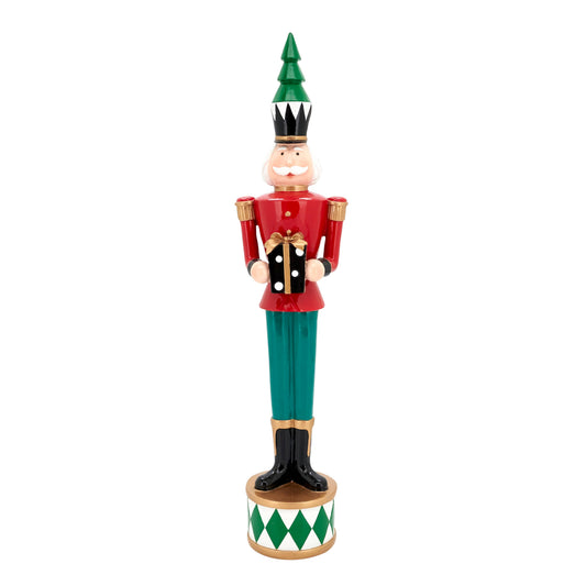 Red& Green Soldier with Gift Figurine