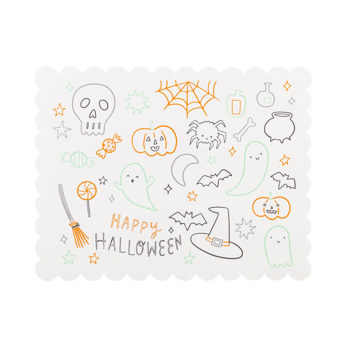 Halloween Coloring Activity Placemat
