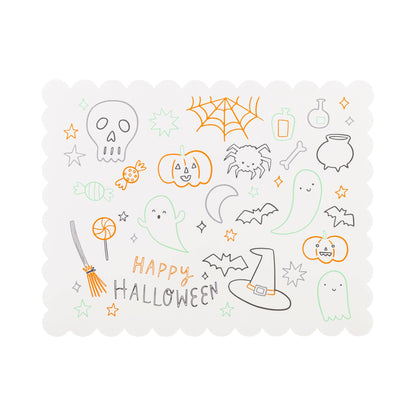 Halloween Coloring Activity Placemat