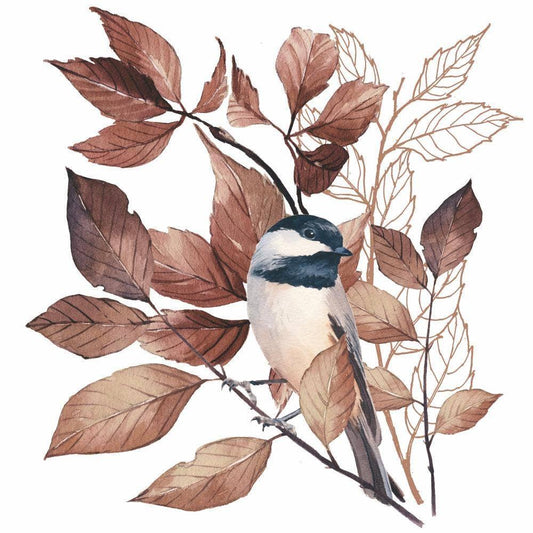 Lovely Chickadee Paper Cocktail Napkins