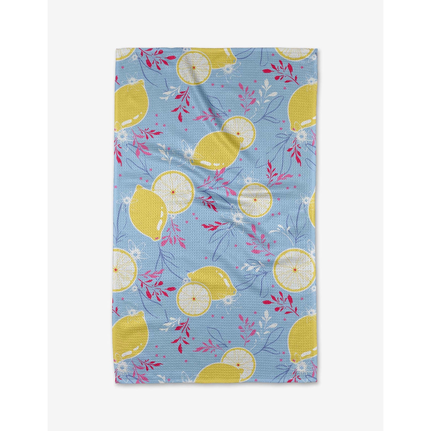 Citrus Bloom Geometry Tea Towel
