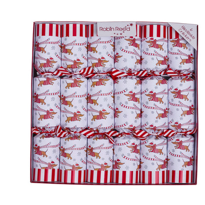 Racing Sausage Dog English Party Crackers