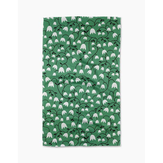 Snowdrop Geometry Tea Towel