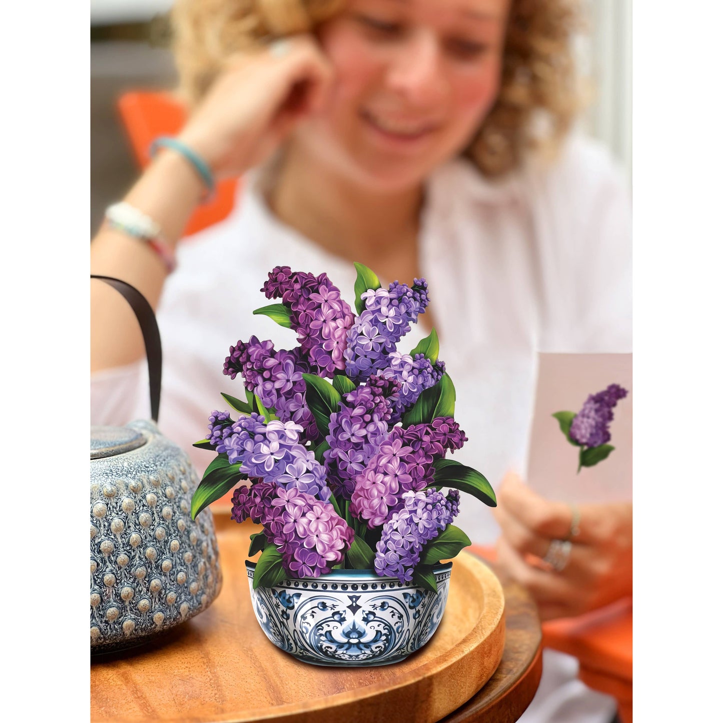 Lilac Garden Mini Pop Up Greeting Card