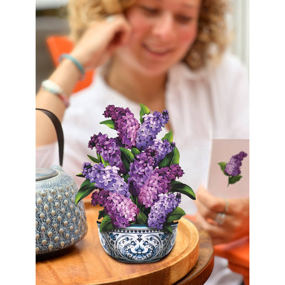 Lilac Garden Mini Pop Up Greeting Card