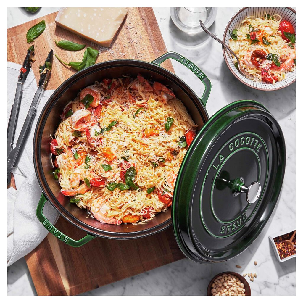 Staub 7 qt Round Dutch Oven in Basil