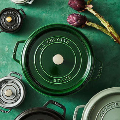 Staub 7 qt Round Dutch Oven in Basil