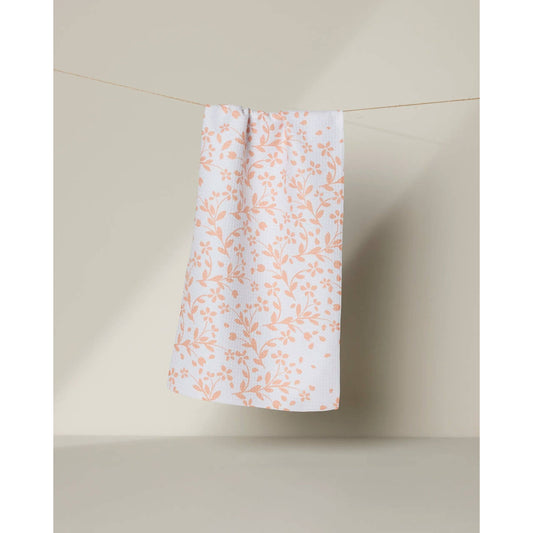 Quiet Floral Geometry Bar Towel