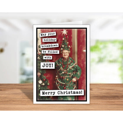May Your Holiday Breakdown Be Filled With Joy! Christmas Greeting Card