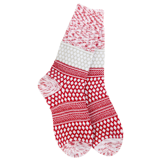 Gallery Textured Crew Sock in Peppermint