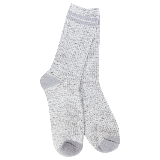 Light Weight Rugby Crew Socks in Heather Grey