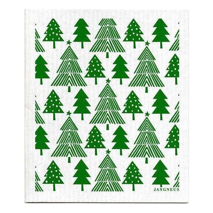 Swedish Dishcloth - Christmas Forest - Green