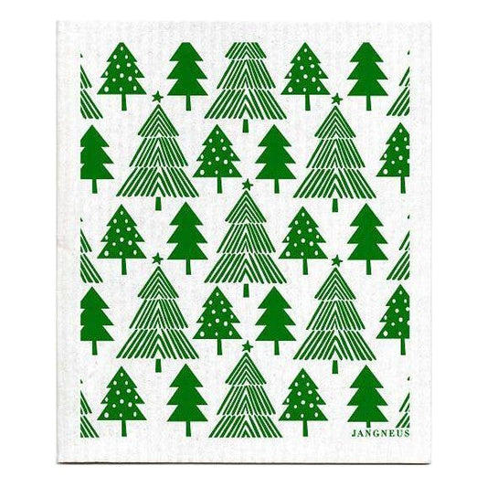 Swedish Dishcloth - Christmas Forest - Green