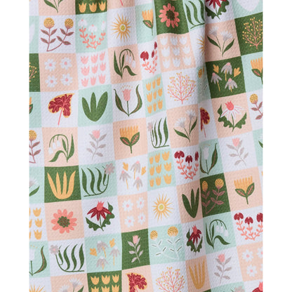 Patchwork Garden Geometry Tea Towel