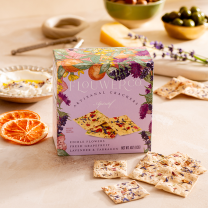 Apéritif - Artisanal Floral Crackers
