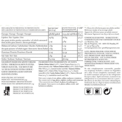 Jose Gourmet Smoked Salmon in Extra Virgin Olive Oil, 90g